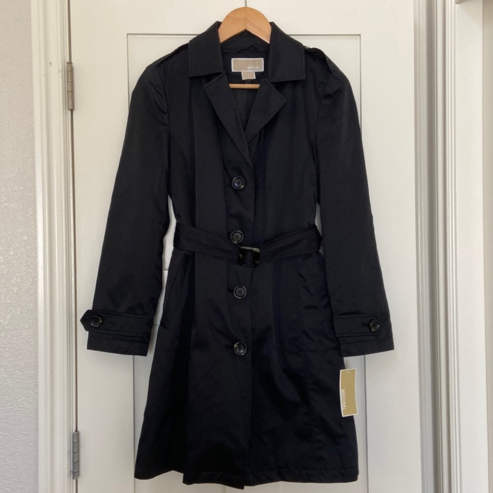 MICHAEL Michael Kors Black Trench Coat